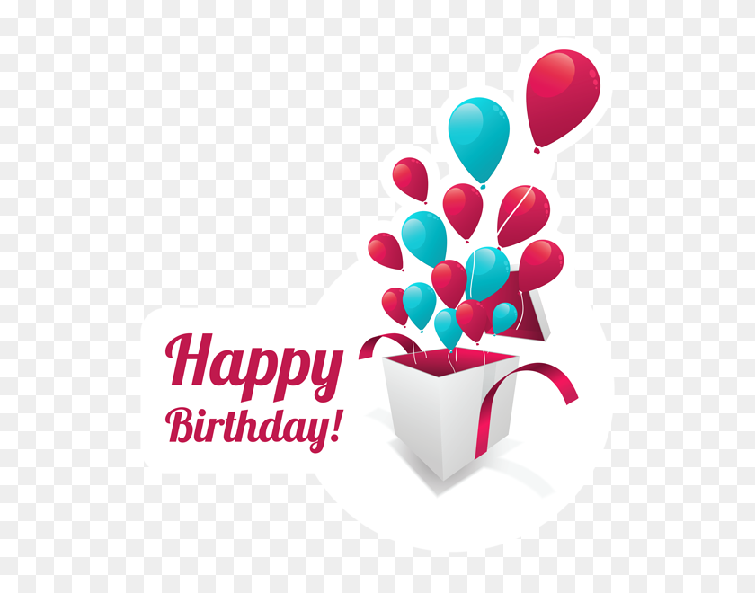 550x600 Happy Birthday Text Sticker Png Clipart Gallery - Sticker PNG