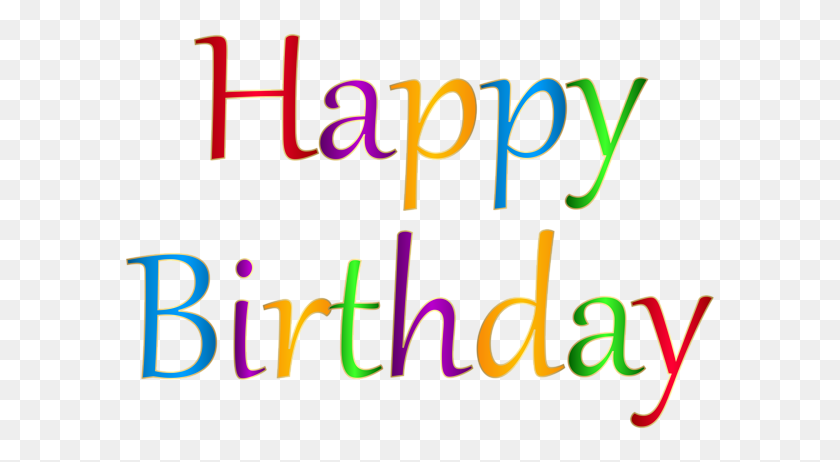 600x402 Happy Birthday Transparent Png Clip - Happy Clipart Images