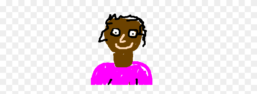 300x250 Happy Black Guy Drawing - Black Guy PNG