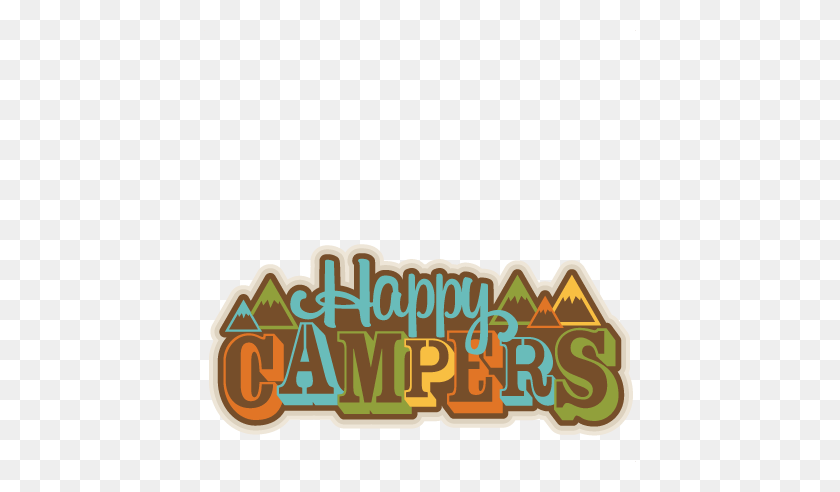 432x432 Happy Campers Title Scrapbook Cute Clipart - Sloth Clipart Free