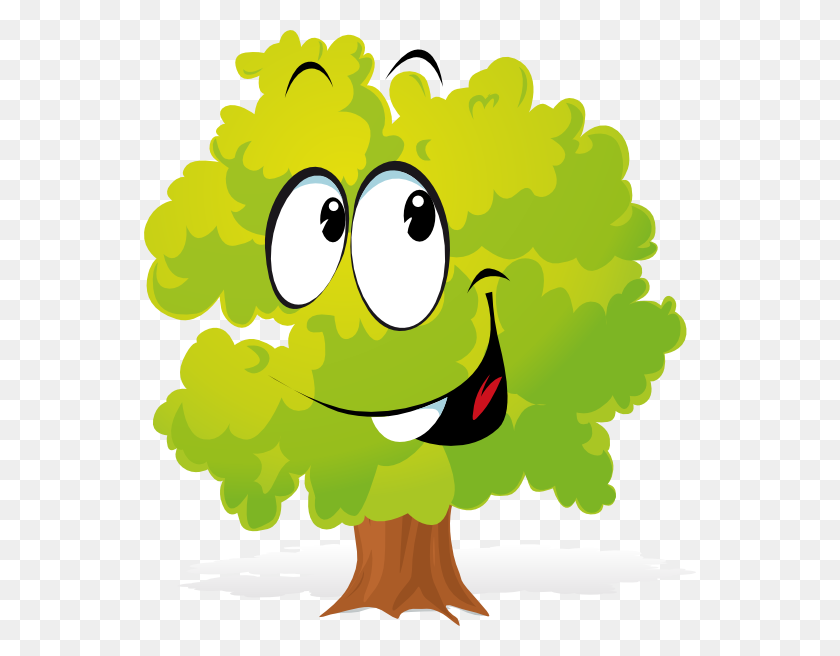 552x596 Happy Cartoon Tree Png Clip Arts For Web - Tree PNG Cartoon