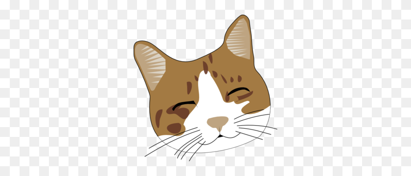 294x300 Happy Cat Face Clip Art - Happy Cat Clipart