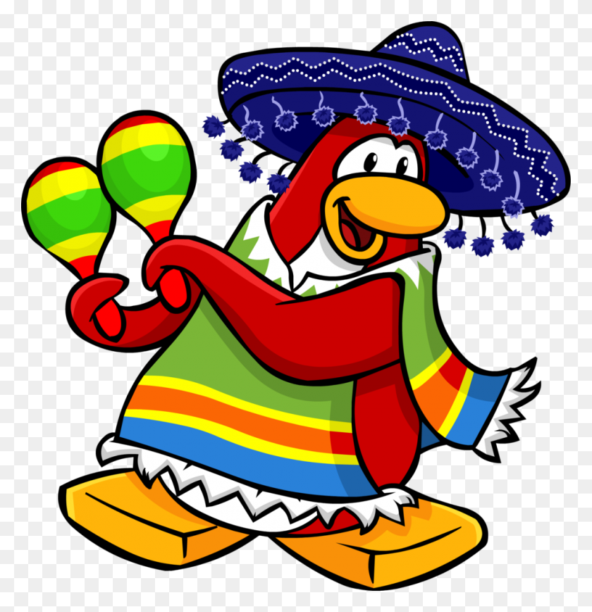 988x1024 ¡Feliz Cinco De Mayo! Los Pingüinos Dicen Hola Cinco - Clipart Cinco De Mayo