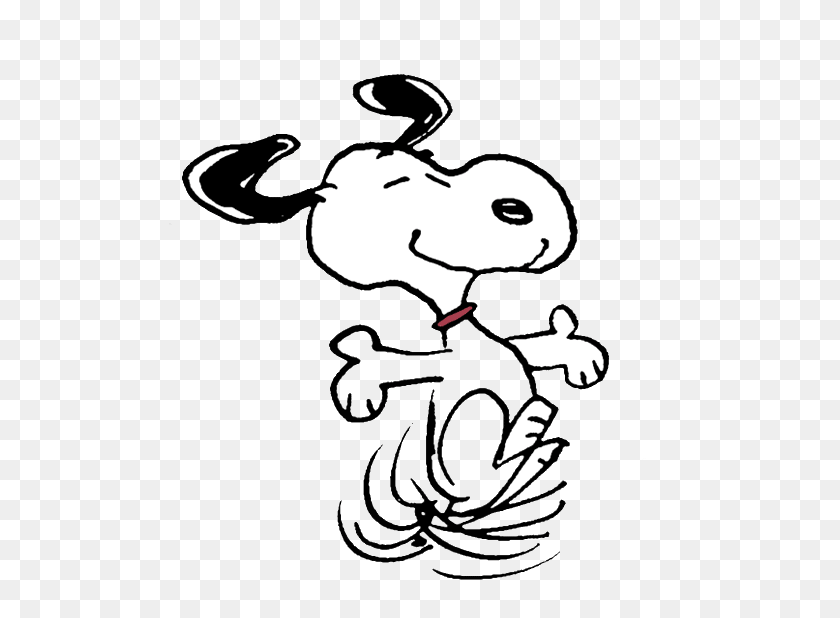 502x558 Happy Dance Peanuts Characters Clipart - Snoopy Happy Birthday Clip Art