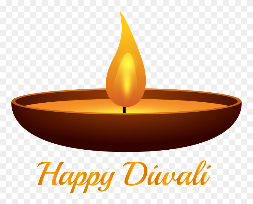 8000x6327 Happy Diwali Candle Png Clip Art - Elf Clipart For Kids