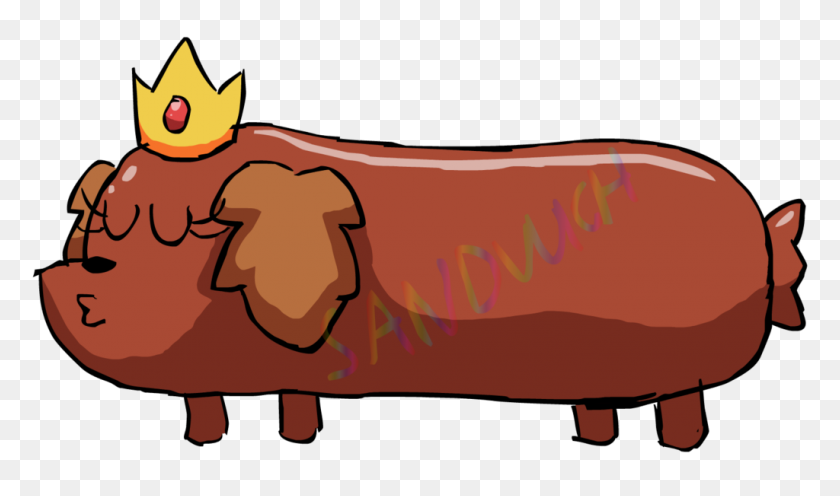1024x573 Happy Dog Thinking About Hot Dog - Hotdogs Clipart