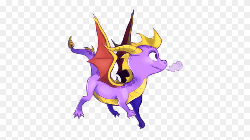 400x411 Happy Dragon Mascot - Spyro The Dragon PNG