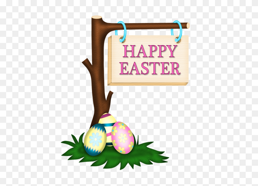 478x546 Happy Easter Sign Png Clipart - Easter Clipart PNG