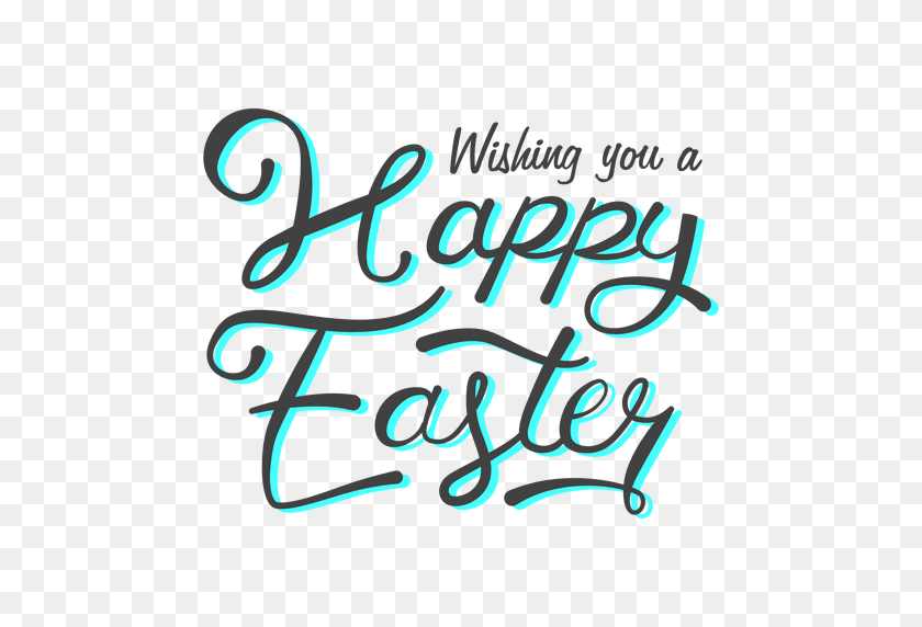 512x512 Happy Easter Wish Message - Happy Easter PNG