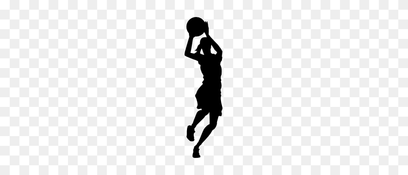 Happy Emoji Basketball Sticker - Basketball Player Silhouette PNG