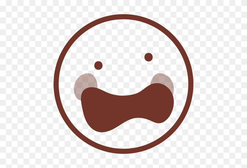 512x512 Happy Emoticon Flat Face - Happy Face PNG