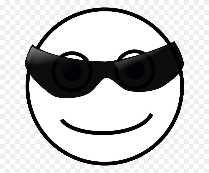 640x636 Happy Face Black And White Clip Art - Emoji Clipart Black And White