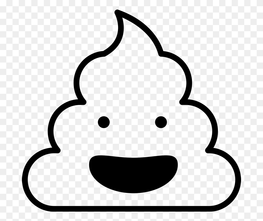 700x647 Счастливое Лицо Какашки Emoji Резиновый Штамп Emoji Штампы Stamptopia - Poop Emoji Clipart