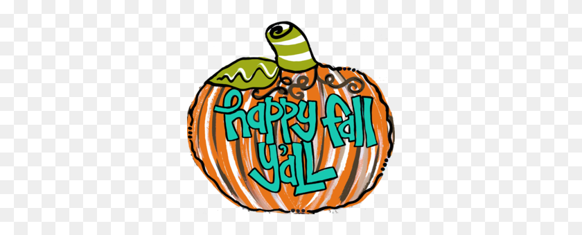 300x279 Happy Fall Yall Pumpkin Just Dots Co - Happy Fall Clip Art