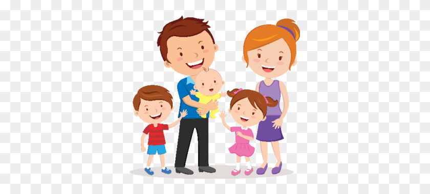 333x320 Happy Family Clipart Png - Family Time Clipart