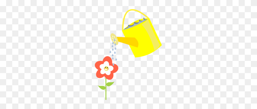 219x298 Happy Flower Being Watered Clip Art - Happy Summer Clipart