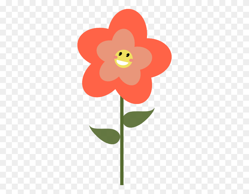 318x595 Happy Flower Clip Art - Happy Flower Clipart