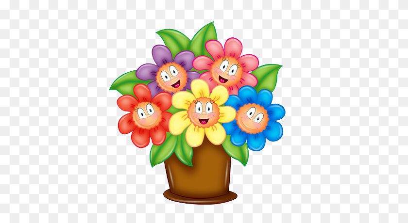 400x400 Happy Flower Clipart Clip Art Images - Bouquet Of Flowers Clipart
