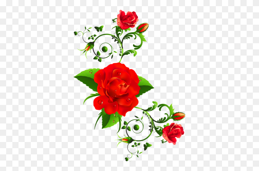 366x494 Счастливые Цветы, Красные Цветы, Красные Розы, Красивые Цветы - Красивый Цветочный Клипарт