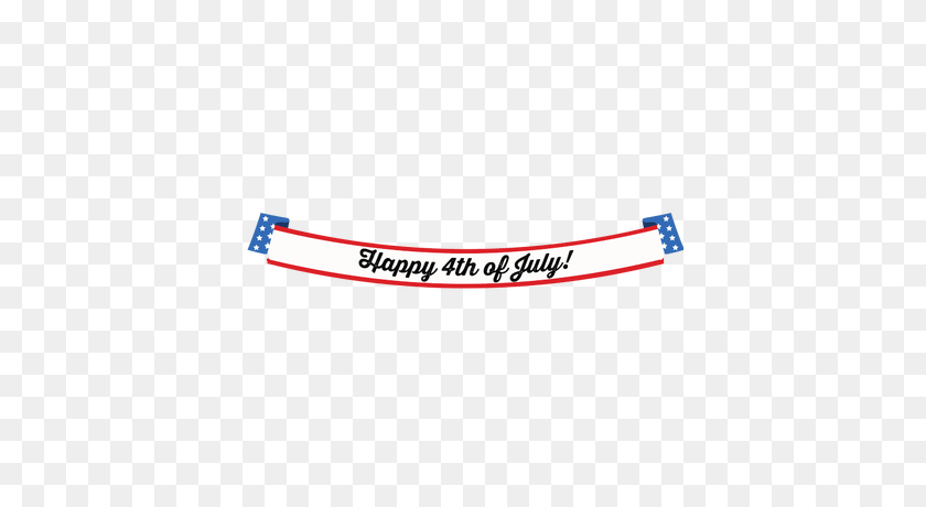 400x400 Happy Fourth Of July Long Banner Transparent Png - 4th Of July PNG