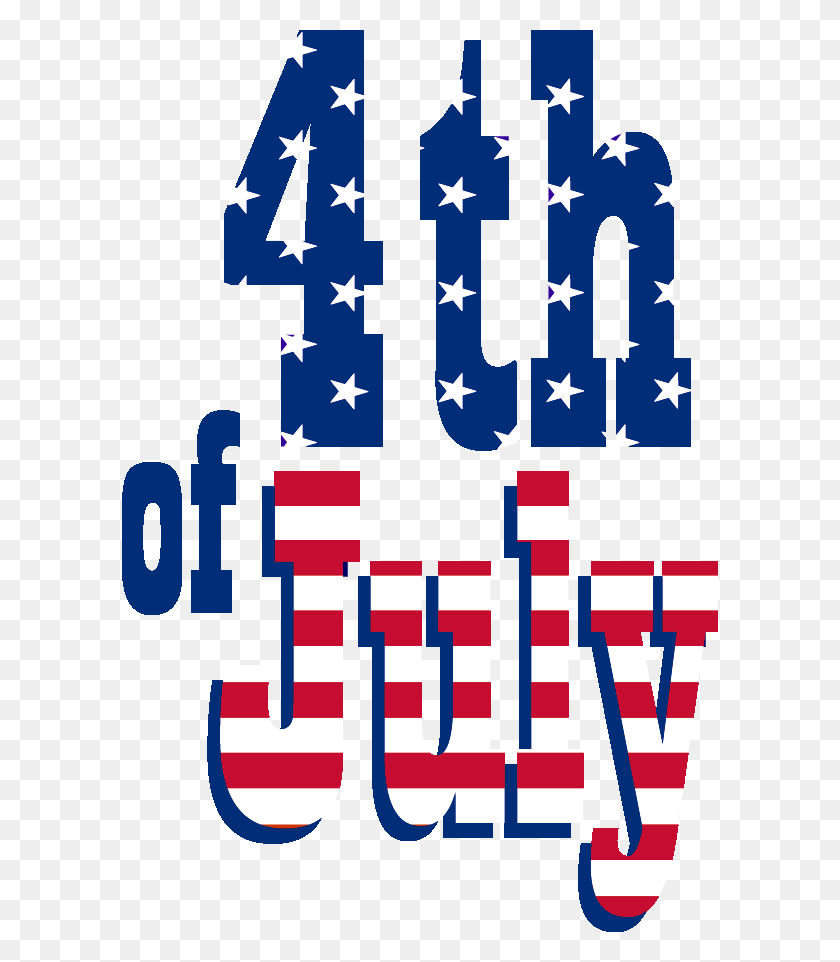 596x902 Happy Fourth Of July Text Transparent Png - Fourth Of July PNG