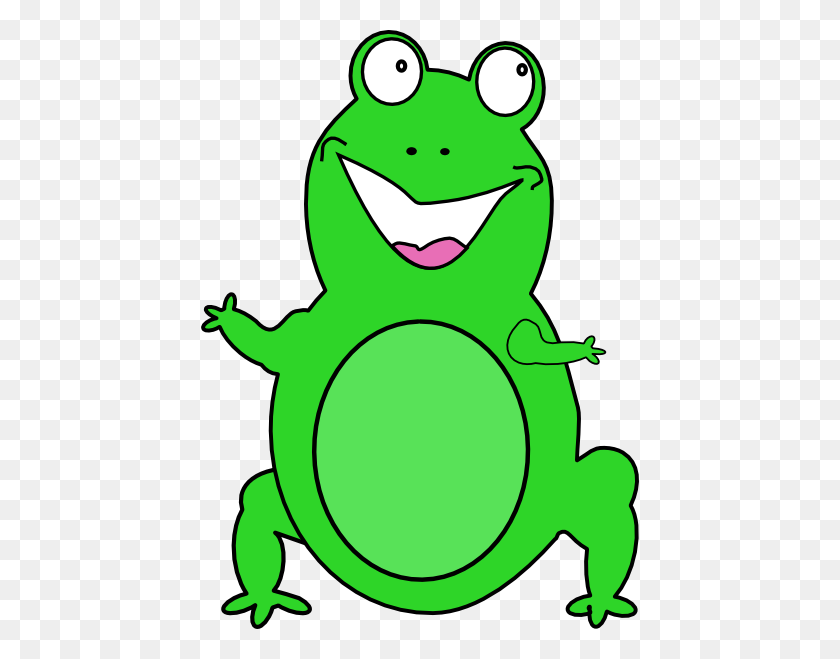 438x599 Happy Frog Cliparts Download - Frog Face Clipart