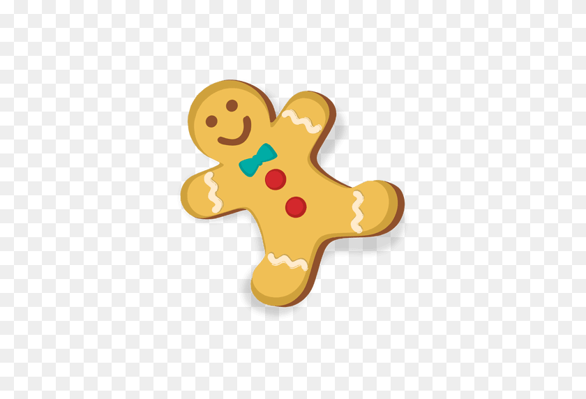 512x512 Happy Gingerbread Man Cookie - Gingerbread PNG