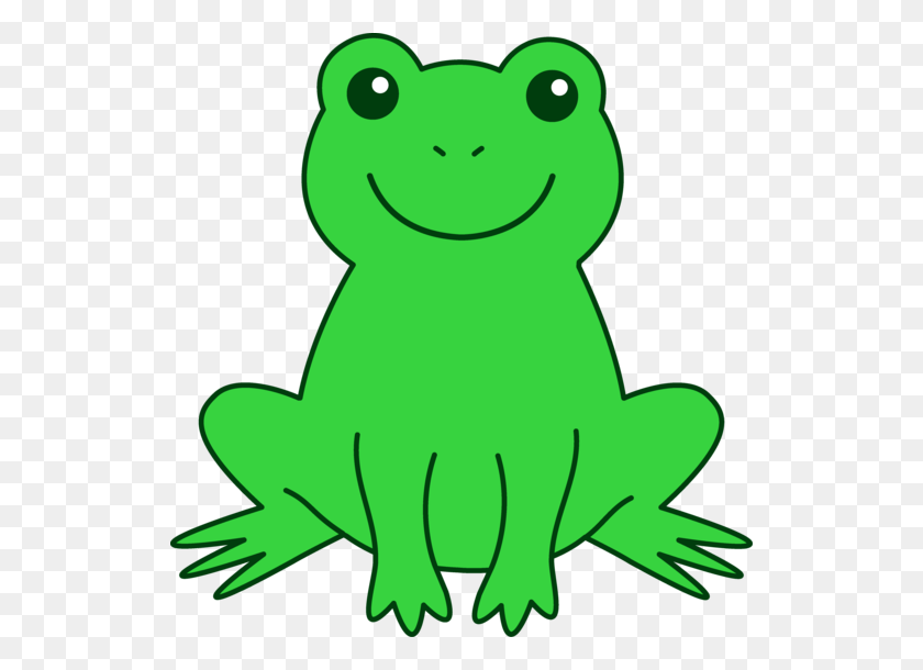 530x550 Happy Green Frog - Bunting Clipart Free