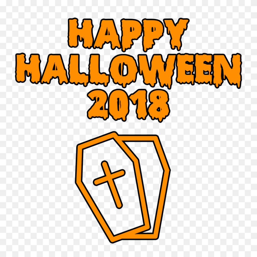 1000x1000 Happy Halloween Scary Coffin Bloody Font Transparent Png - Terrible Clipart