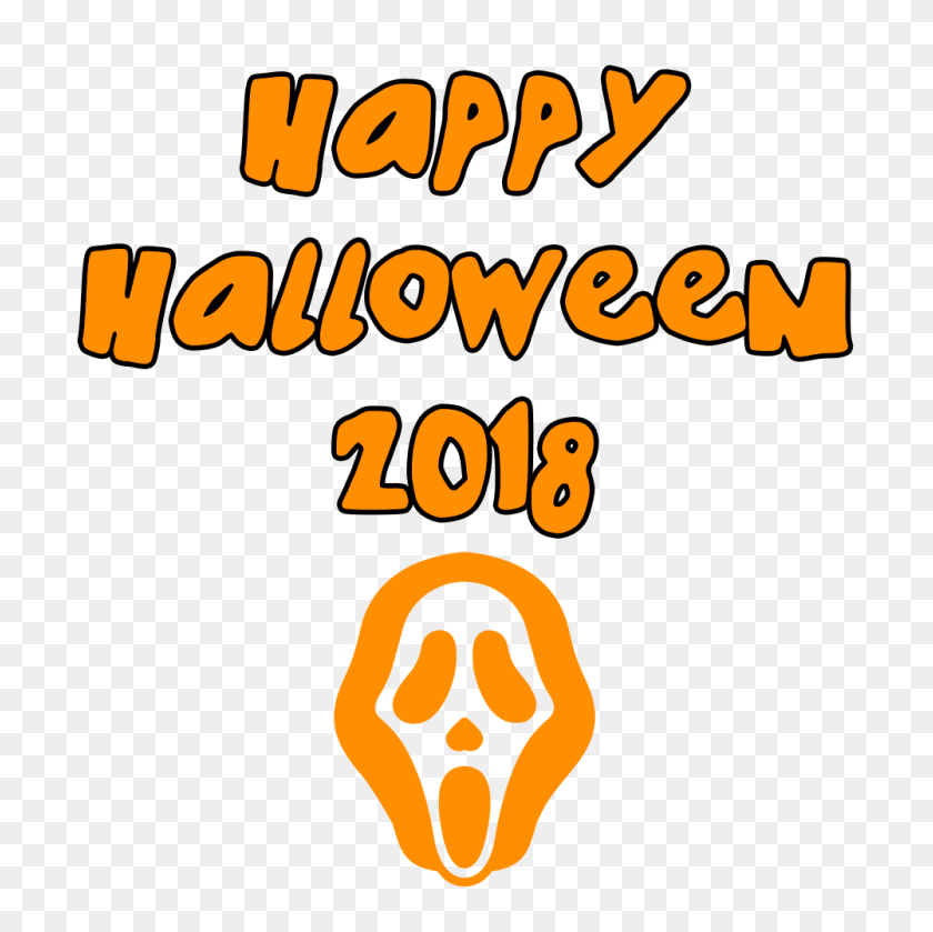1000x1000 Happy Halloween Scary Mask Transparent Png - Happy Halloween PNG