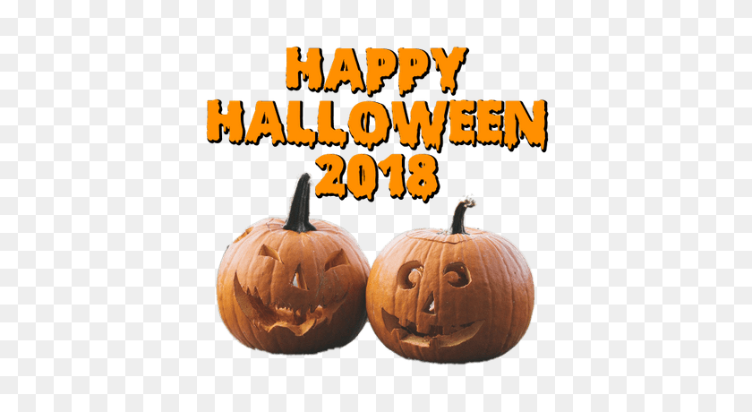 400x400 Happy Halloween Smiling Pumpkin Transparent Png - Halloween Pumpkin PNG