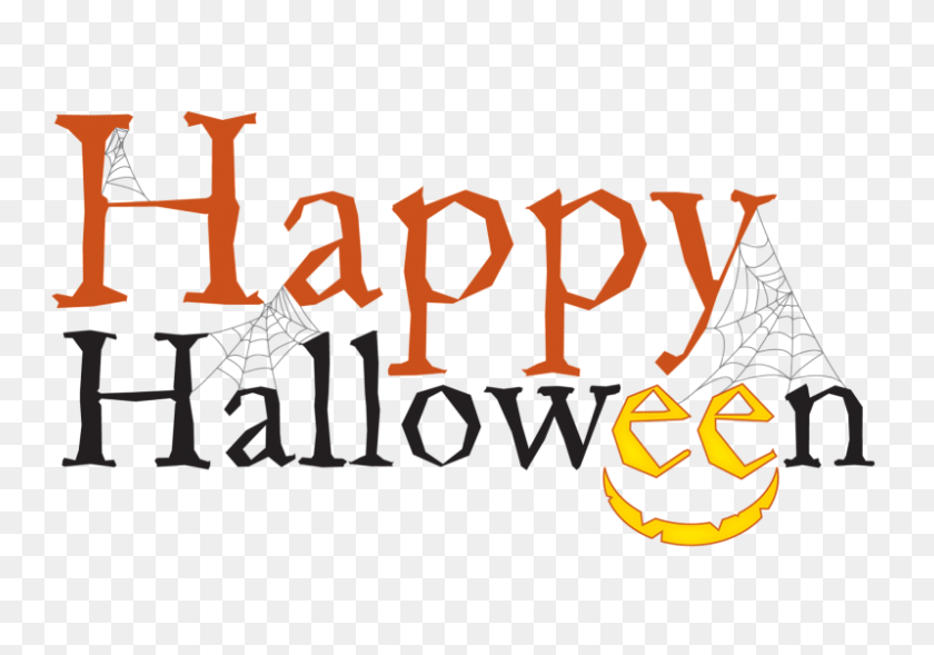 799x542 Happy Halloween Text Transparent Background - Halloween Background PNG