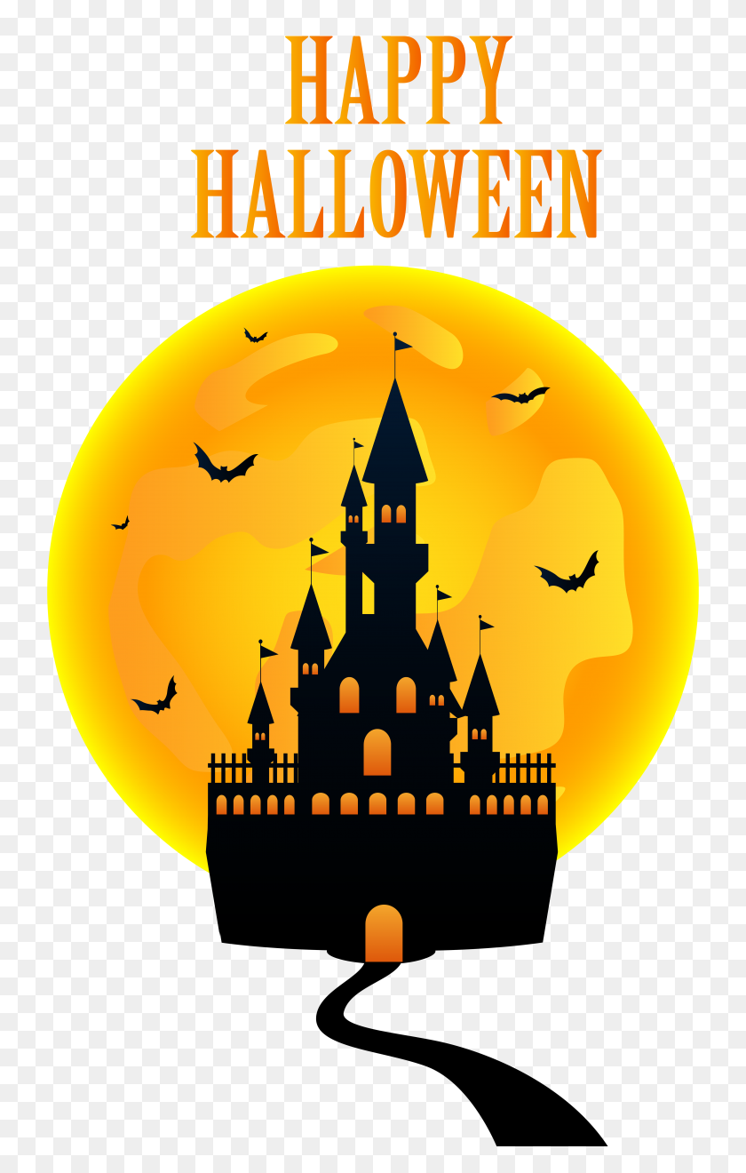 4950x8000 Happy Halloween With Castle Png Clip Art Gallery - Castle Clipart