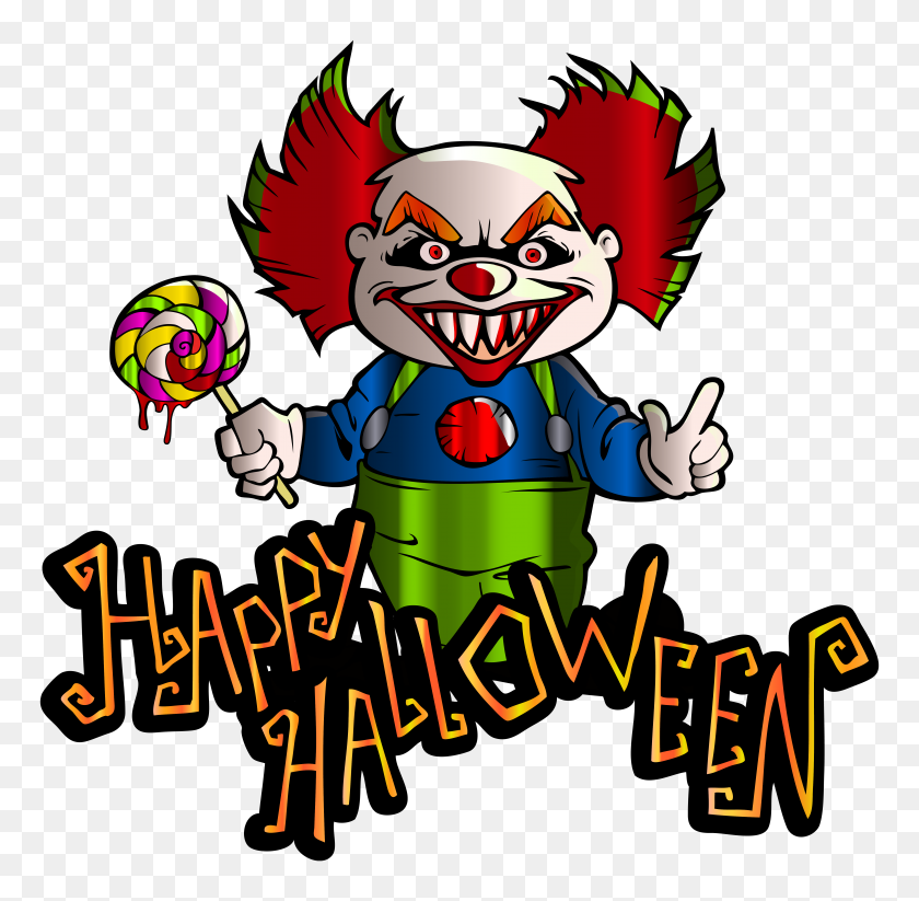 5920x5796 Happy Halloween With Clown Png Clipart Gallery - Clown PNG