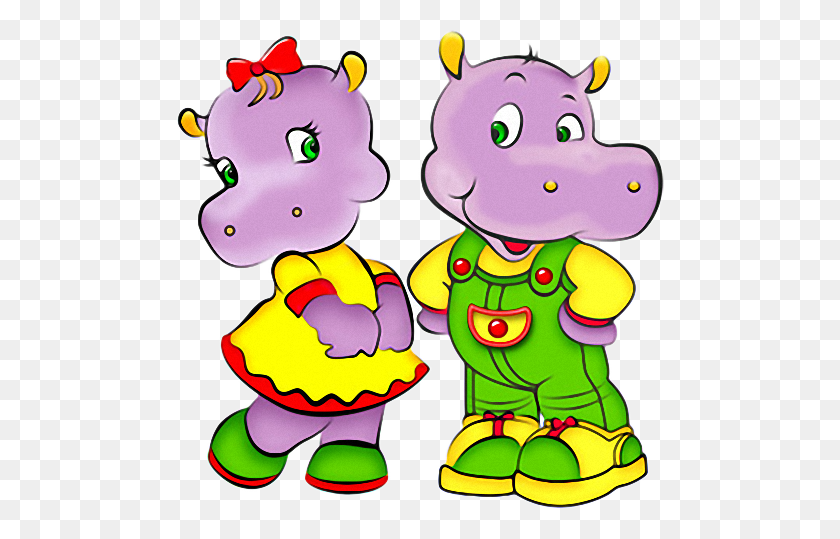 488x479 Happy Hippos - Baby Hippo Clipart