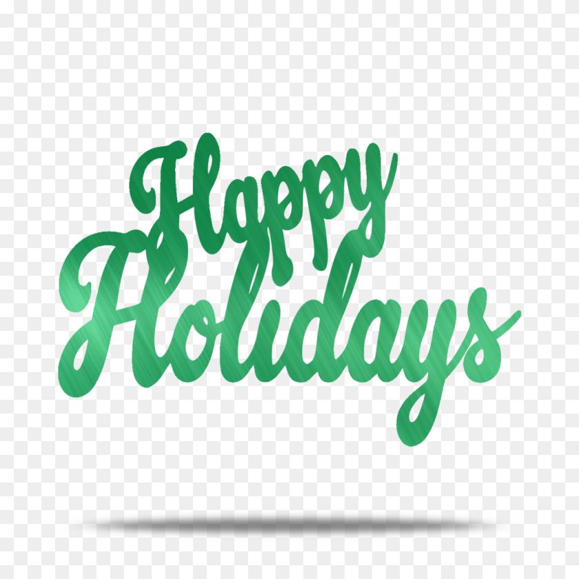 1024x1024 Happy Holidays Text Metal Wall Art Lakewood Metal - Happy Holidays PNG