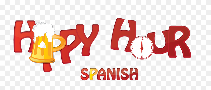 2624x1002 Happy Hour Spanish The Online Spanish Immersion Video Course - Happy Hour Clip Art
