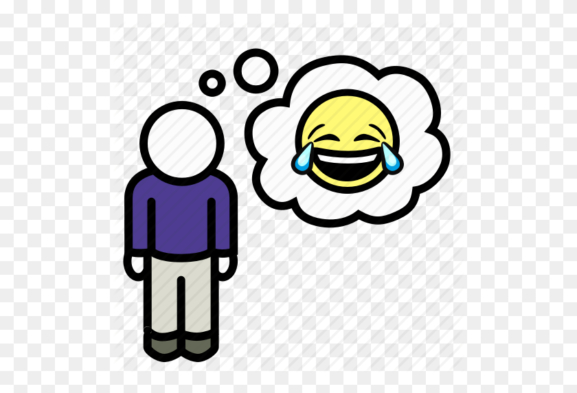 512x512 Happy, Laughing, Laughter, Lol, Man, Rofl, Thoughts Icon - Laughing Clipart