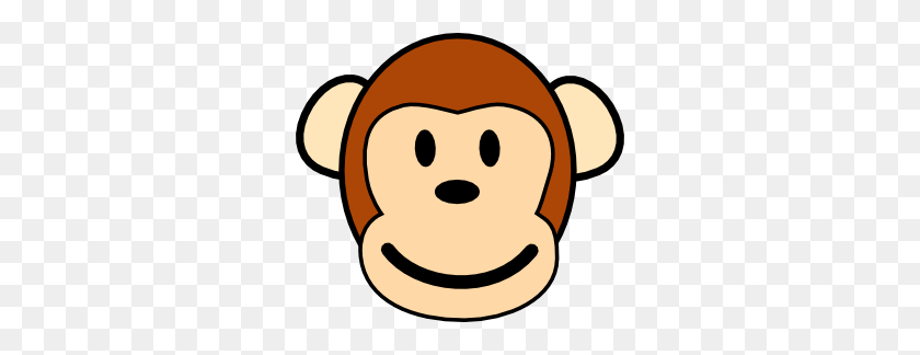 300x264 Happy Monkey Clip Art - Cute Monkey Clipart