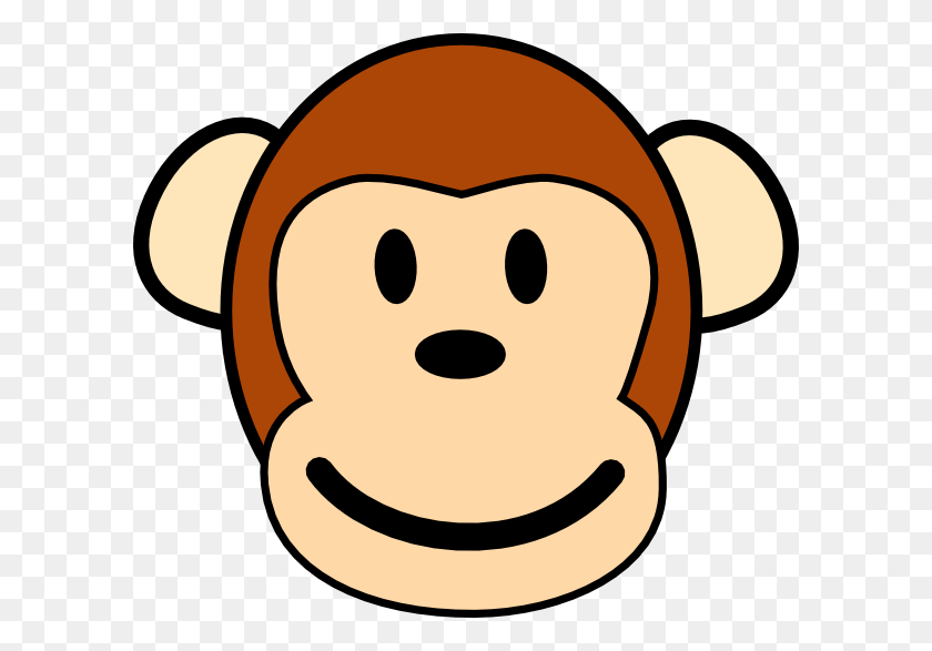 600x527 Happy Monkey Clip Art Free Vector - Monkey Hanging From A Tree Clipart