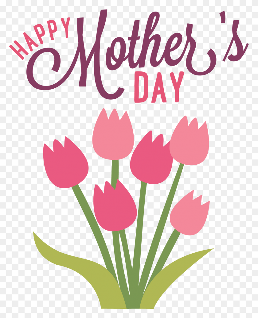 1502x1882 Feliz Día De La Madre Flores De La Etiqueta Engomada - Feliz Día De La Madre Png