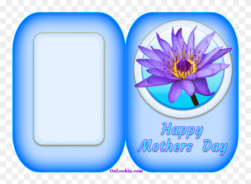 1740x1240 Happy Mothers Day Water Lily Flower Onlookin - Mothers Day Card Clipart