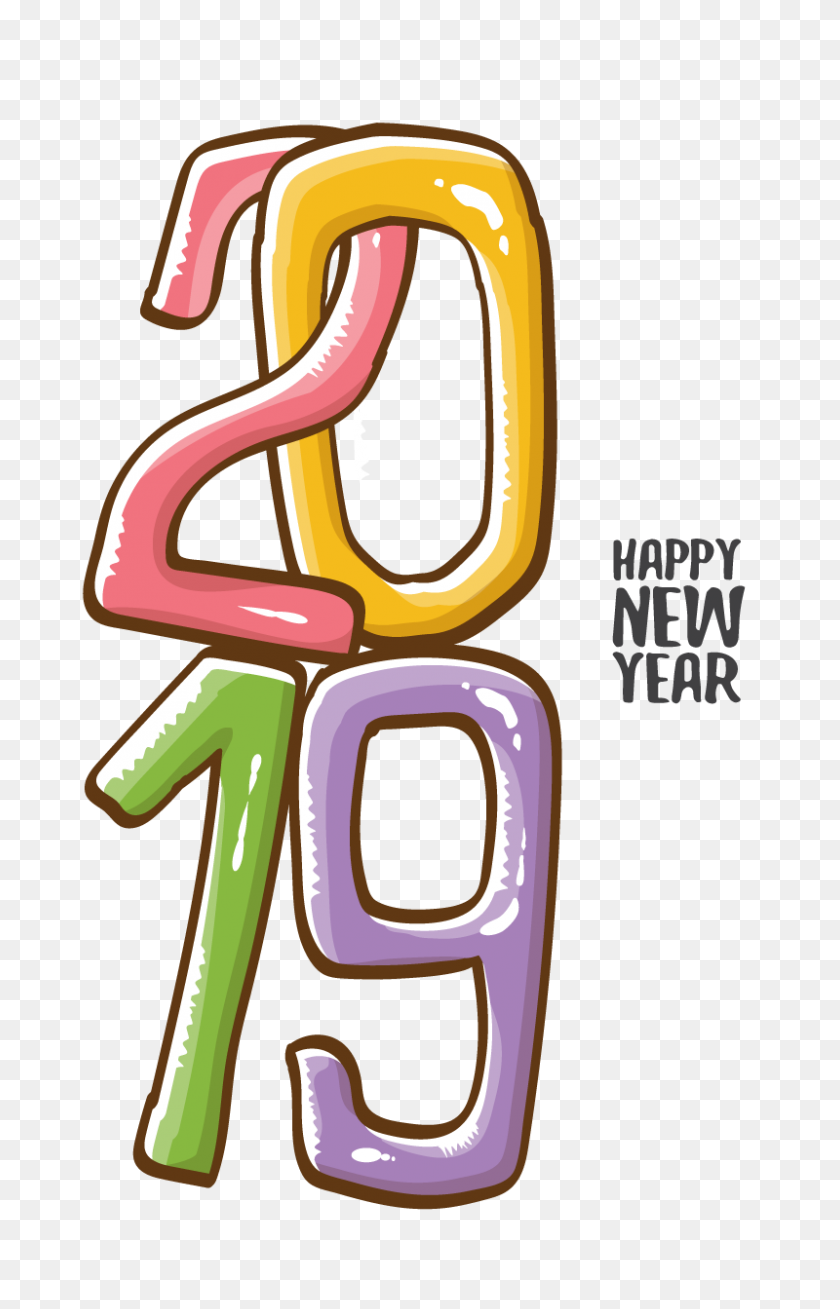 800x1282 Happy New Year Vector Бесплатная Загрузка Векторной Графики - Скачать Бесплатно New Year Clip Art