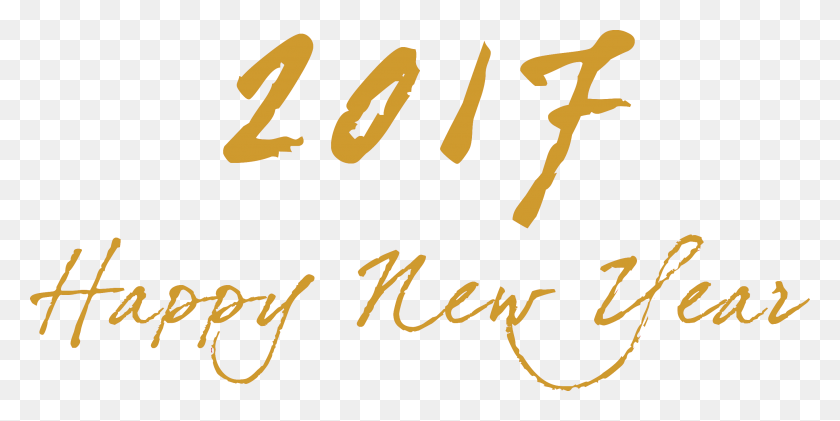 2746x1271 Happy New Year Yellow Eipm - Happy New Year 2017 PNG