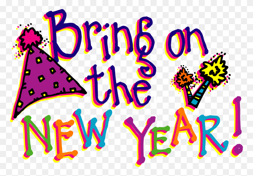 1494x1002 Happy New Years Clipart - Purple Banner Clipart