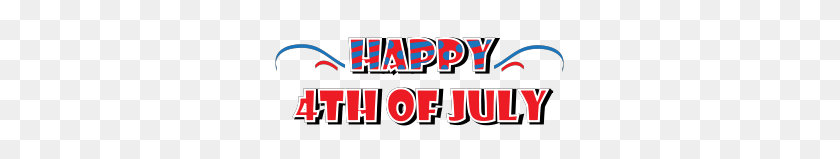 299x99 Happy Of July - Happy Fourth Of July Clipart