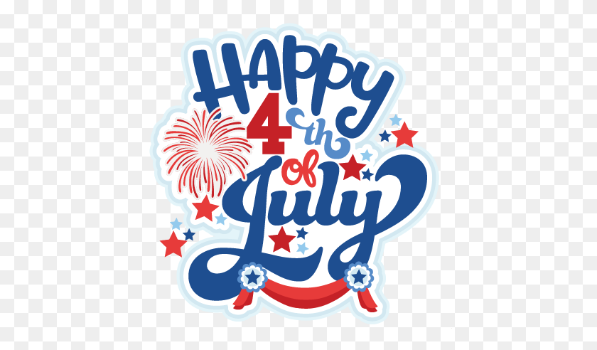 432x432 Happy Of July Title Cute Scrapbook - Fourth Of July PNG