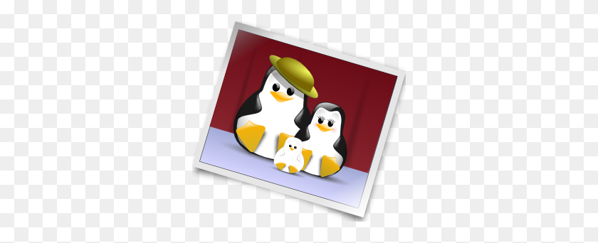 300x282 Imágenes Prediseñadas De Foto De Familia De Pingüinos Felices - Clipart De Fotografía Gratis