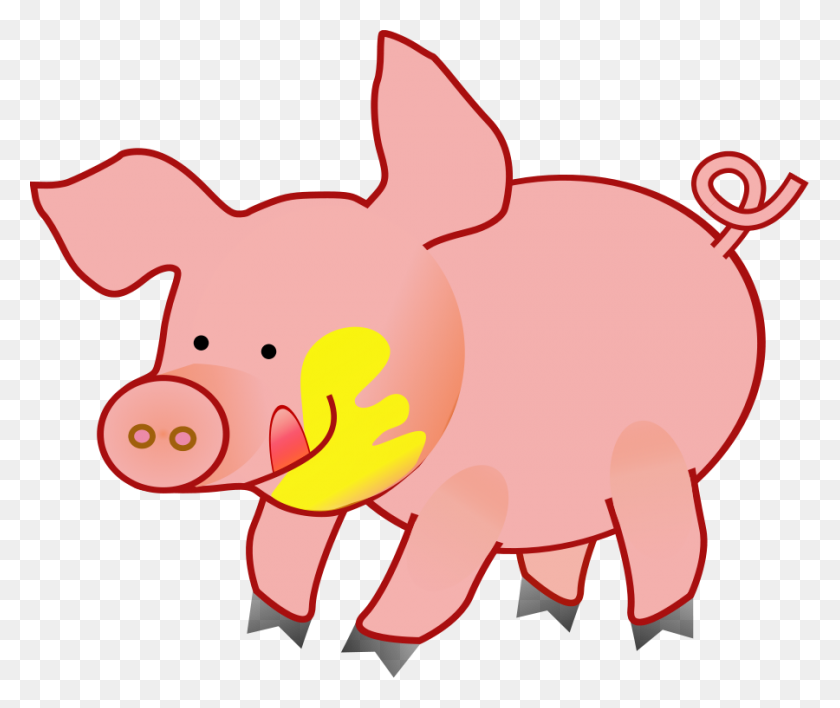 900x748 Happy Pig Png Large Size - Pig PNG