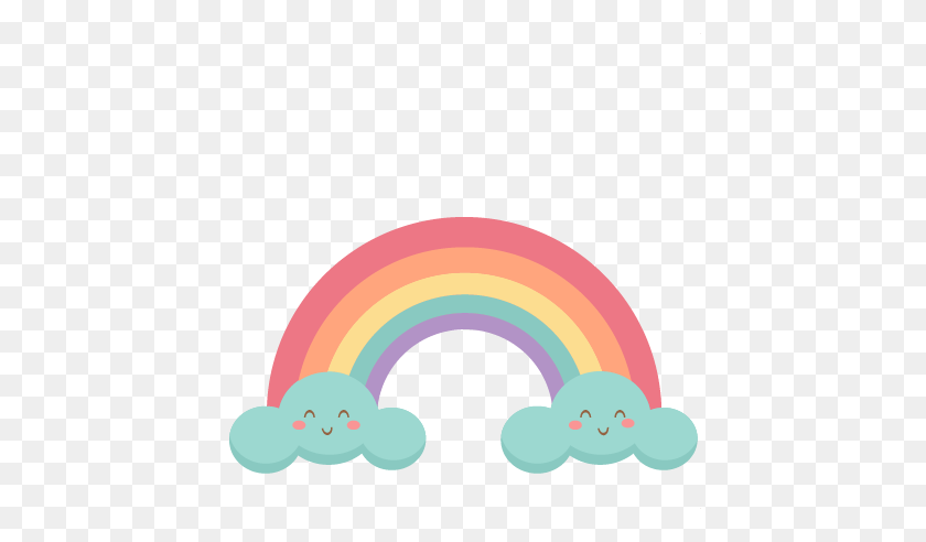 432x432 Happy Rainbow Scrapbook Cute Clipart - Scrapbook PNG